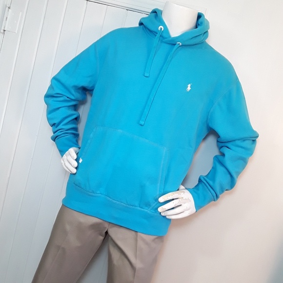 RALPH Lauren Sweatshirt Hoodie Aqual Teal Blue XL - Picture 4 of 5